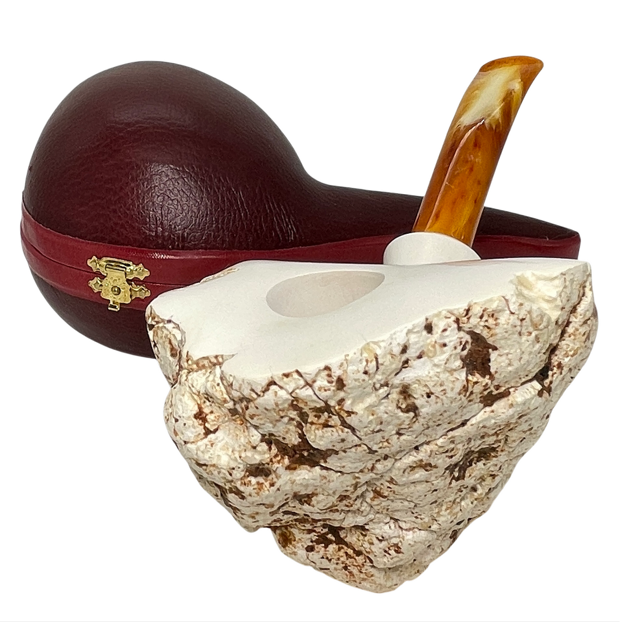 stone tobacco pipe Special Natural Raw Stone Meerschaum Pipe