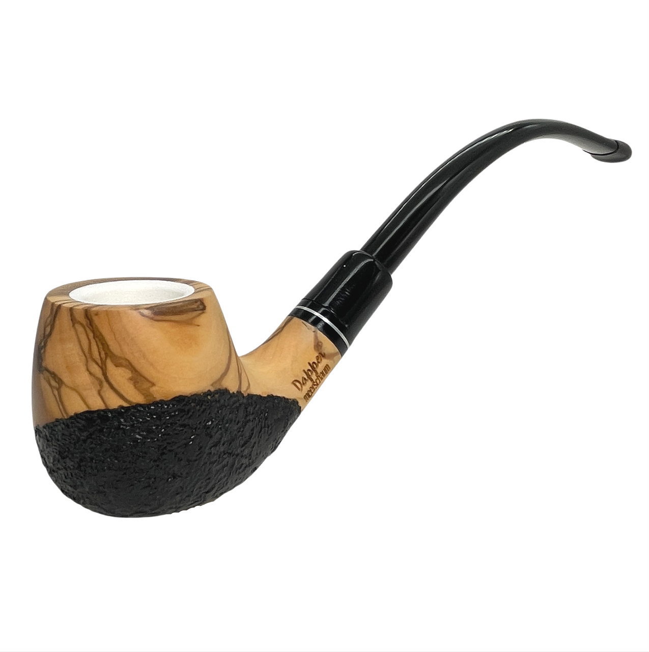 wooden cigarette pipe 9mm Meerschaum-Lined Olive Wood Churchwarden Pipe
