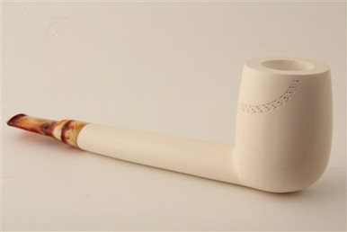 Special Hand Carved Canadian Long Shank Smooth Meerschaum Pipe - Buy ...