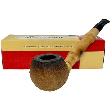 apple tobacco pipe Meerschaum Estate Finish Lattice Straight Stem w/Metal Ring By Paykoc M35016 Jerry Crawford Smooth Bent Apple