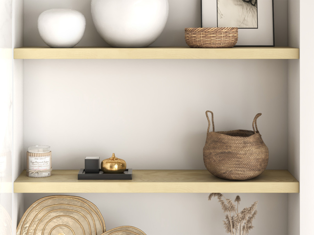 Solid Wood Floating Shelf With Hidden Bracket | J Thomas Home