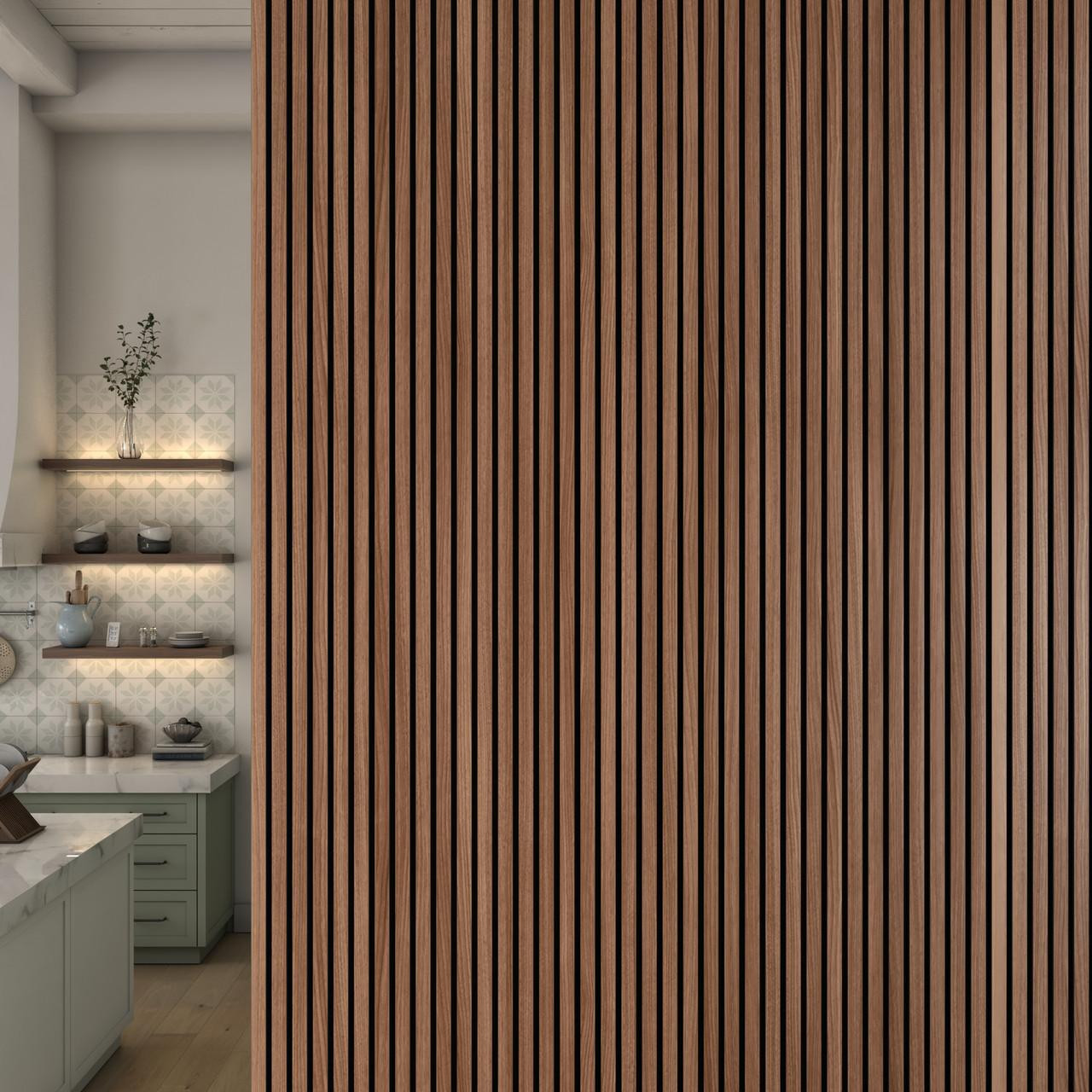 Walnut Acoustic Wood Slat Wall Panels