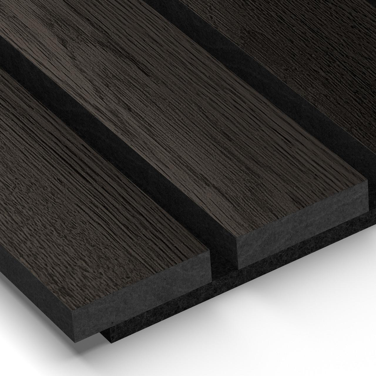 Blackened Oak Acoustic Wood Slat Wall Panels