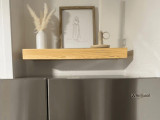 How To Effortlessly Decorate Around Your Kitchen Appliances with Floating Shelves