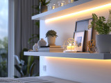 Weekend Floating Lit Shelves for Holiday Guest Comfort