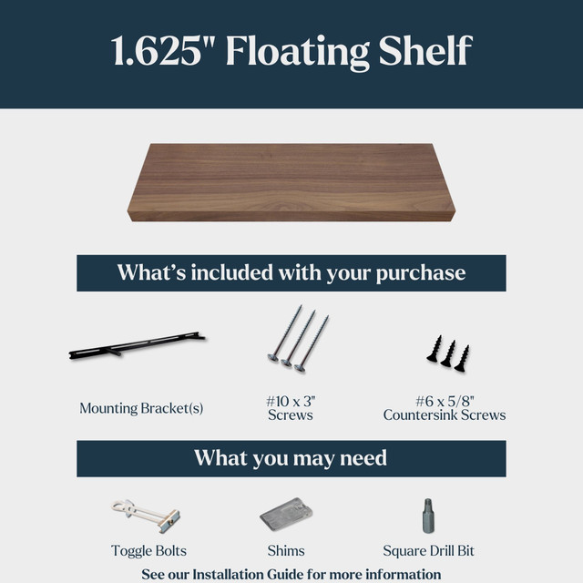 White Painted Floating Shelf