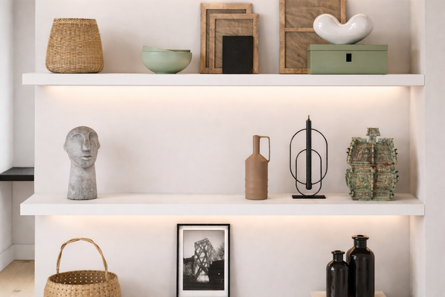 LED White Floating Shelf