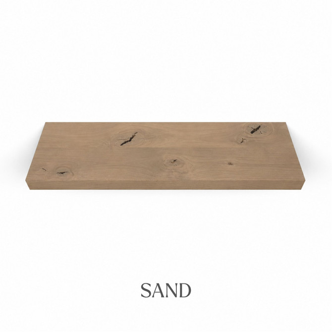 Rustic Alder Radius Corner Floating Shelves