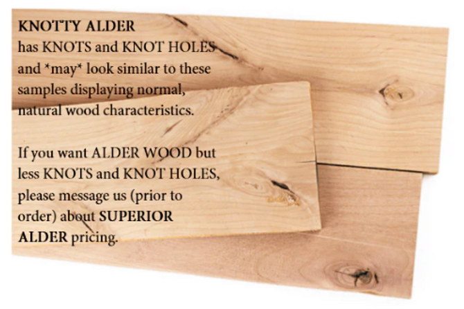 Rustic Alder Radius Corners Lighted Floating Shelves