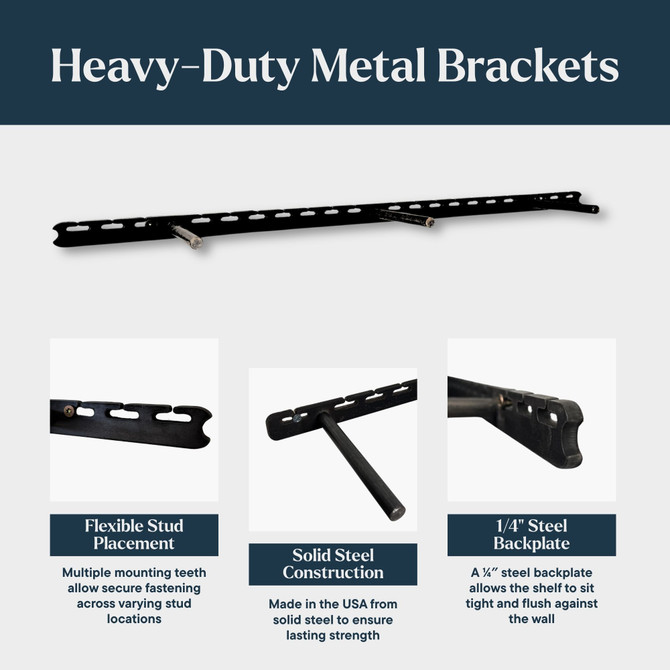 Maple 2 " Thick Battery Lit Floating Shelves