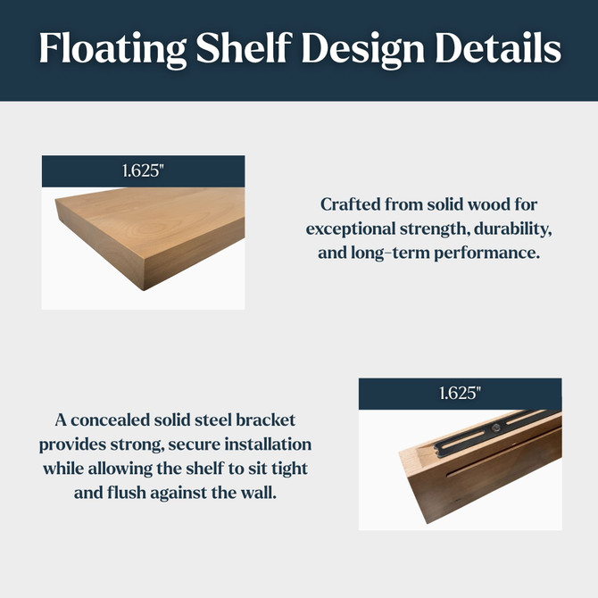 Maple Floating Shelves