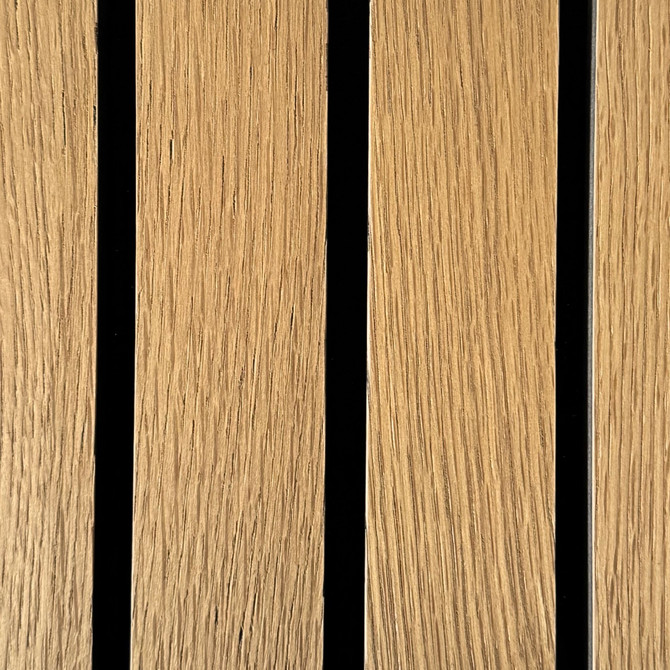 White Oak Acoustic Slat Wood Wall Panels