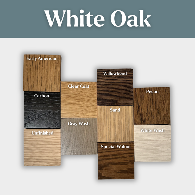 J Thomas Home White Oak Floating Shelves Sample Finish Colors