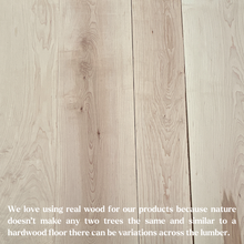 Natural variation in maple floating alcove shelves.