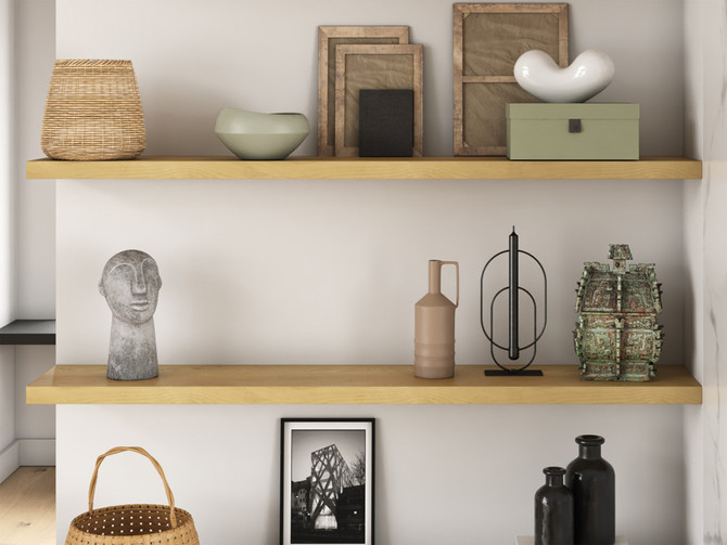 White Oak Floating Shelves - Quick Ship