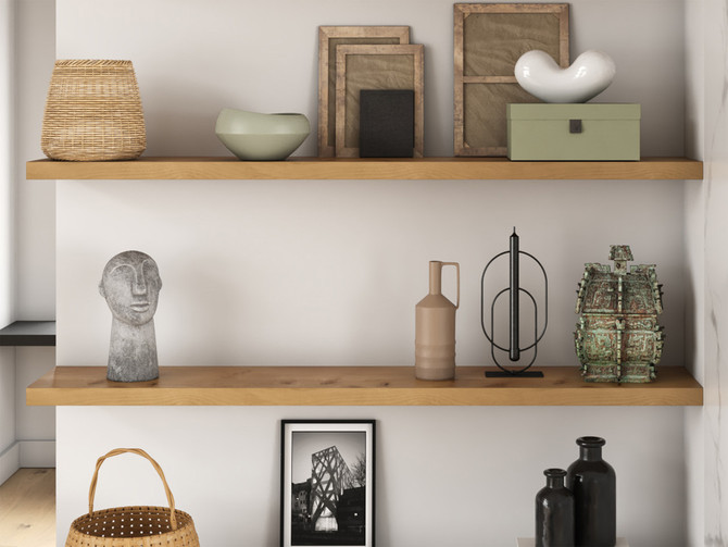 Rustic Alder Floating Shelves - Quick Ship