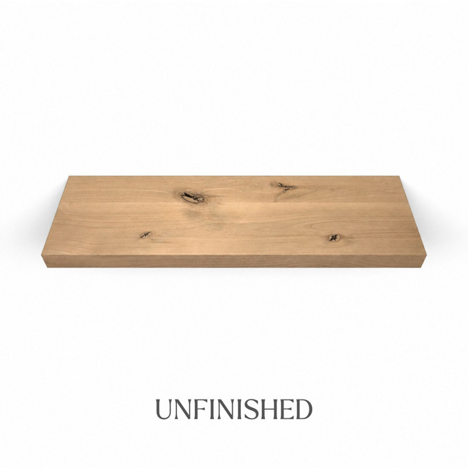 Rustic Alder Floating Shelves - Quick Ship