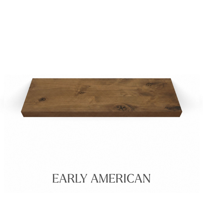 Rustic Alder Lighted Floating Shelves - Quick Ship