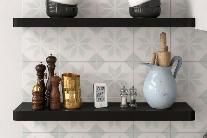 Black Painted 2" Thick Floating Shelf