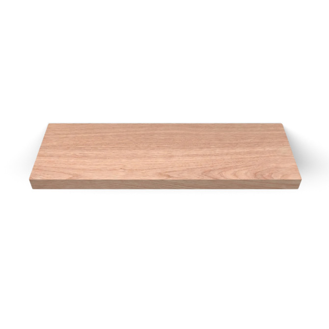 Red Oak 1 5/8 inch thick wood slab in unfinished natural wood with visible grain and raw texture