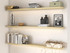 J Thomas Home Pine Radius Corners Lighted Floating Shelves 