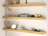 J Thomas Home White Oak 3" Thick Lighted Floating Shelves 