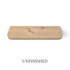 unfinished j thomas home rustic alder 1 5/8" thick floating shelf with curved radius corners top view
