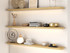 White Oak Radius Corners Lighted Floating Shelves