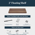 Rustic Alder 2" Thick Floating Shelves