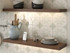 Walnut Lighted Floating Shelves