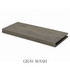 1 5/8-inch solid Superior Alder alcove floating shelf in Gray Wash finish with an open end for trimming.