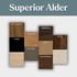 J Thomas Home Superior Alder Floating Shelves Sample Finish Colors