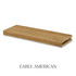 2-inch Maple alcove floating shelf in Early American with a warm brown finish and visible natural wood grain.
