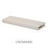 2-inch unfinished Maple alcove floating shelf showing the natural light wood color, subtle grain, and open end for installation.