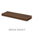 2-inch White Oak alcove floating shelf in Special Walnut with a rich brown finish and visible wood grain.