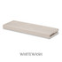 2-inch Superior Alder alcove floating shelf in White Wash with a soft light finish and subtle natural wood grain.