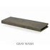2-inch Superior Alder alcove floating shelf in Gray Wash with a muted gray-brown finish and visible wood g