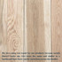 Natural White oak wood grain showing the color, grain pattern and variations found across real hardwood lumber.
