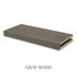 3-inch White Oak alcove floating shelf in Gray Wash with a muted gray-brown finish and visible oak grain.