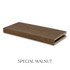 3-inch White Oak alcove floating shelf in Special Walnut with a rich brown finish and visible wood grain.