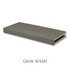 3-inch Pine alcove floating shelf in Gray Wash with a muted gray-brown finish and visible pine wood grain.