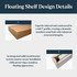 White Painted 3" Thick Floating Shelf