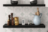 Black Painted 2" Thick Floating Shelf