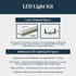 LED Black 2" Thick Floating Shelf