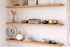 Red Oak Radius Corners Floating Shelves