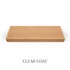 Top view of a 3-inch thick red oak floating shelf with battery-powered LED lighting, finished with clear coat, showing natural grain detail and color variation.