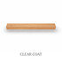 Top view of a 5-inch thick red oak floating mantel finished with clear coat, showing natural grain and color variation.