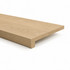 Solid white oak retrofit stair tread with square edge detail view
