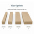 White Oak trim boards size options, sold by the linear foot