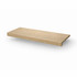 White oak wire shelf cover with lip
